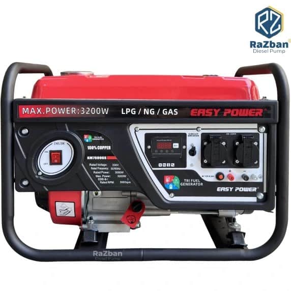 موتور برق 3.2 کیلووات دوگانه سوز تک فاز هندلی ایزی پاور مدل KM7500GS - تصویر 1