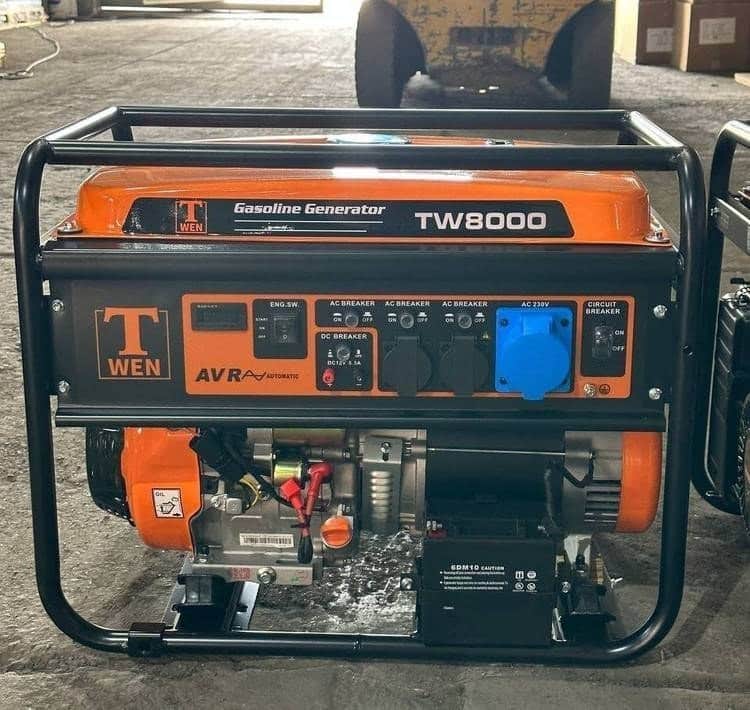موتور برق 8.5 کیلووات بنزینی تک فاز  استارتی تیوان مدل TW8000 - تصویر 2