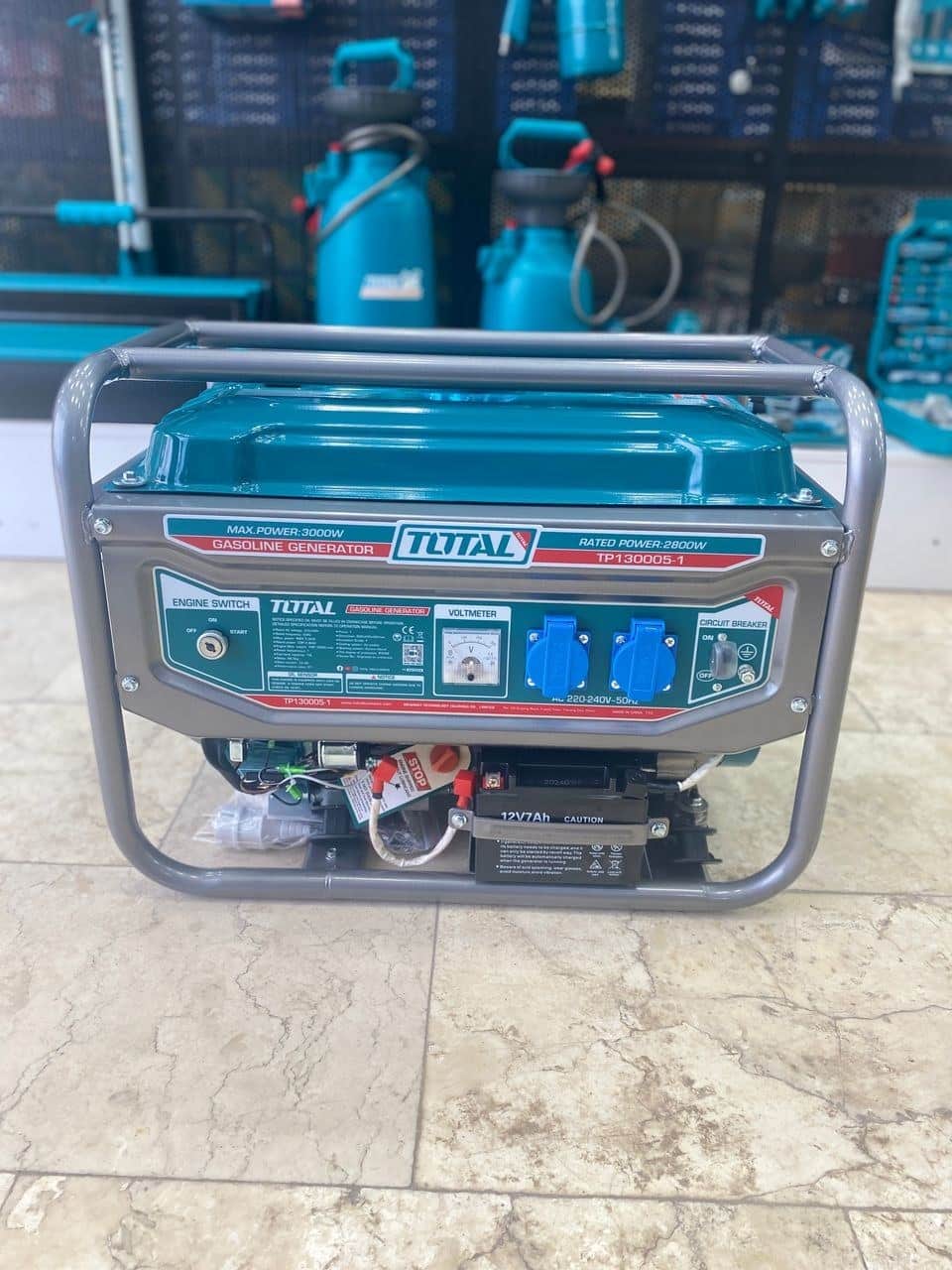 موتور برق 3 کیلووات بنزینی تک فاز استارتی توتال مدل TP130005-1 - تصویر 1