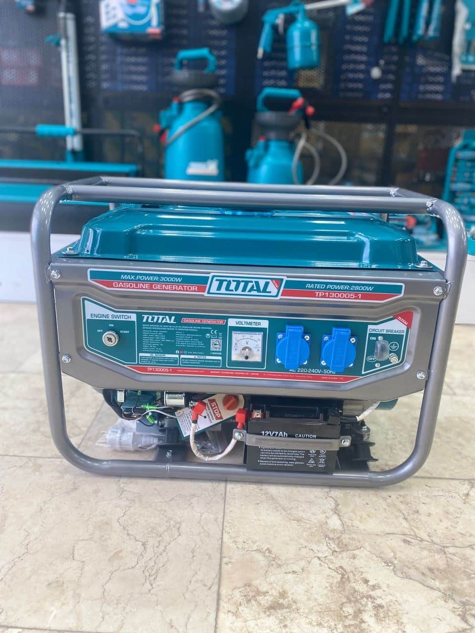 موتور برق 3 کیلووات بنزینی تک فاز استارتی توتال مدل TP130005-1 - تصویر 2