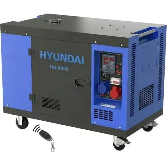 موتور برق  ۹ کیلووات دیزلی سه فاز ریموت‌ استارت هیوندای مدل HG6890 - تصویر 1