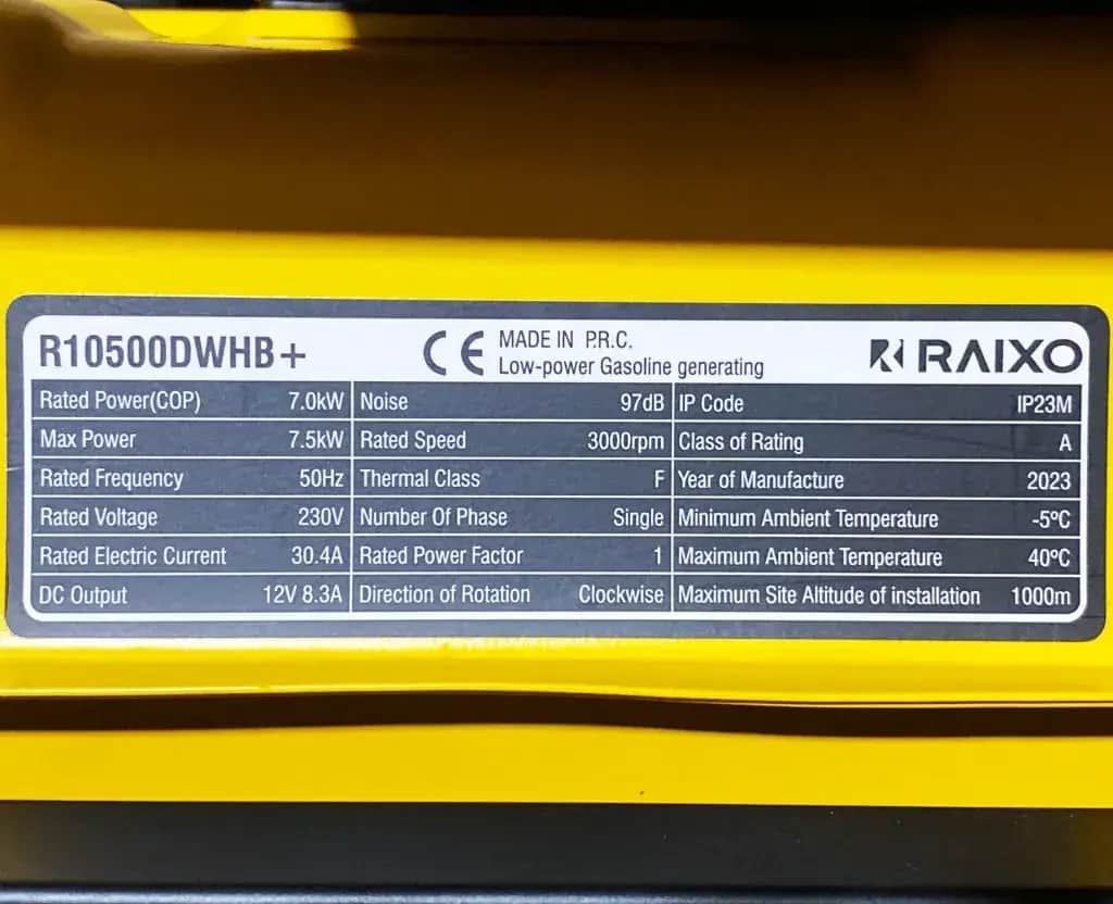 موتور برق 7.5 کیلووات استارتی راکسیو مدل R10500DWHB - تصویر 2