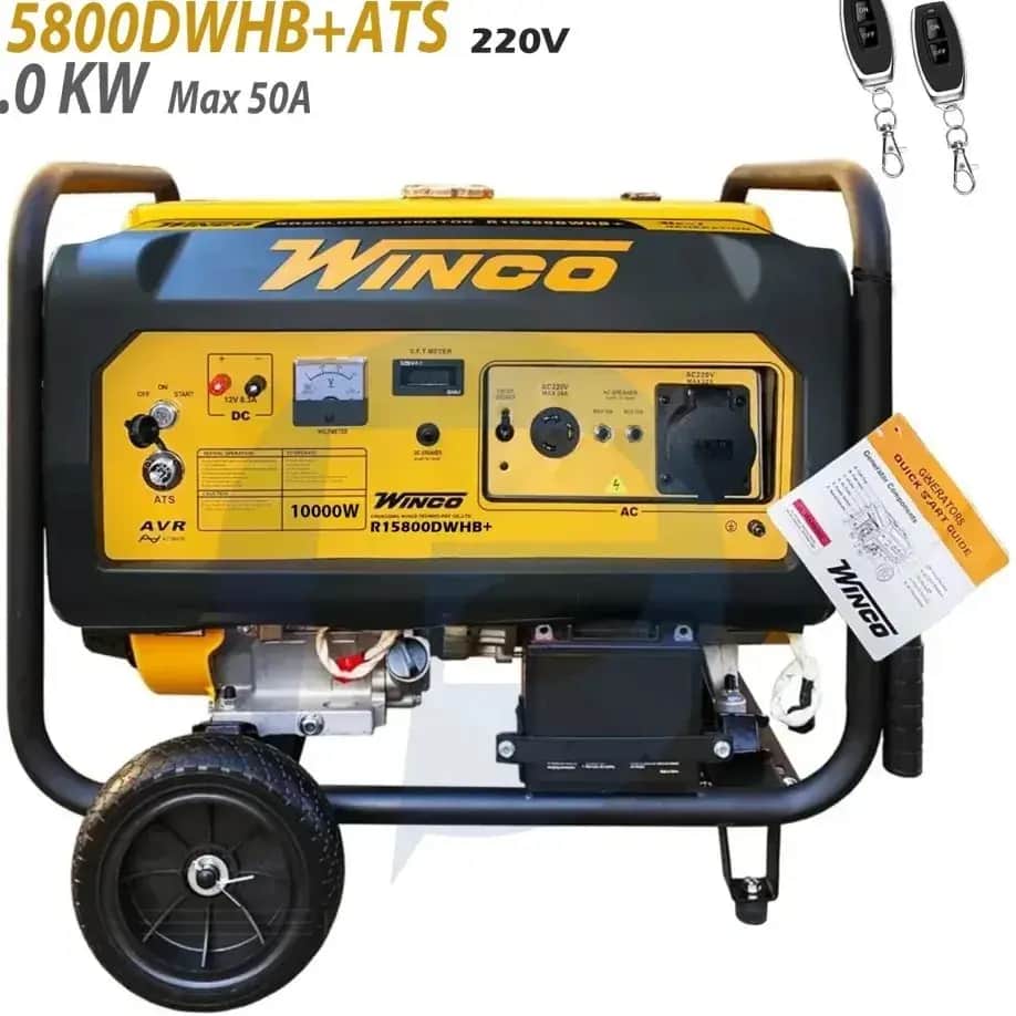 موتور برق 11 کیلووات بنزینی تکفاز ریموت استارت وینکو مدل R15800DWHB - تصویر 1