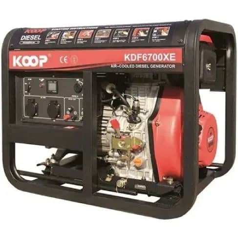 موتور برق ۴.۵ کیلو وات تک فاز دیزلی استارتی کوپ مدل KDF6700XE - تصویر 1