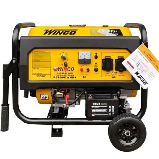 موتور برق 4 کیلووات بنزینی تک فاز ریموت استارت وینکو مدل R5800DWHB - تصویر 1