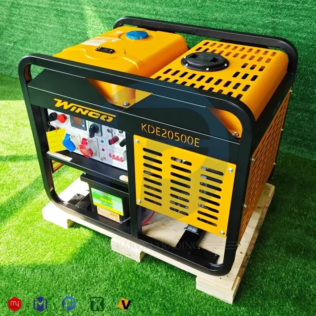 موتور برق ۲۰ کاوا (15 کیلووات) دیزلی سه فاز ریموت استارت وینکو مدل KDE20500E - تصویر 3