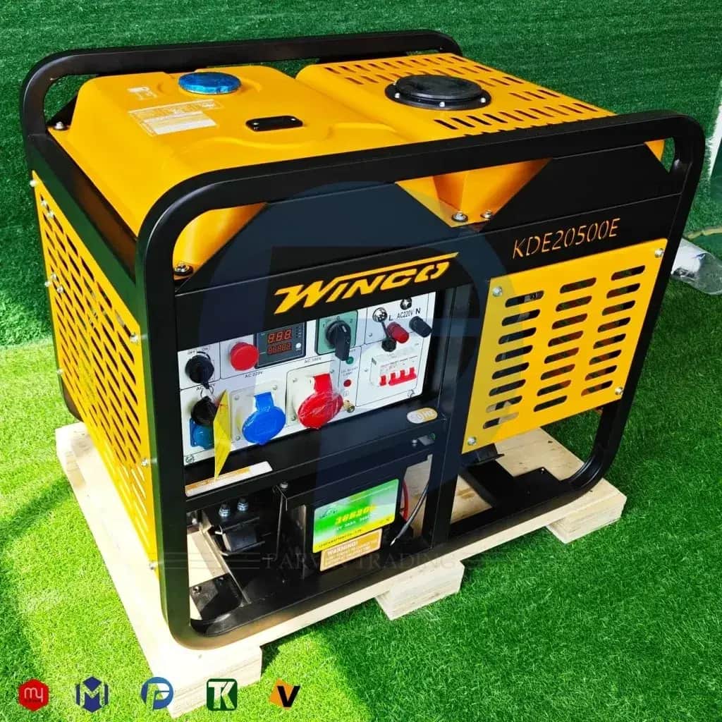 موتور برق ۲۰ کاوا (15 کیلووات) دیزلی سه فاز ریموت استارت وینکو مدل KDE20500E - تصویر 4