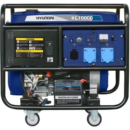 موتور برق ۱۰ کیلووات بنزینی تکفاز استارتی  هیوندای مدل HG10000 - تصویر 1