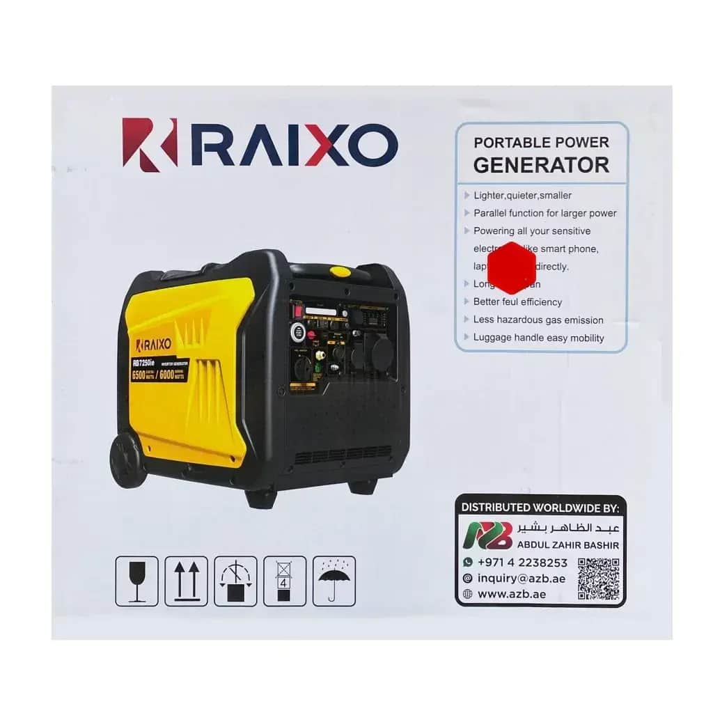 موتور برق 6 کیلو وات سایلنت بنزینی ریموت استارت راکسیو مدل RB6000IE - تصویر 2
