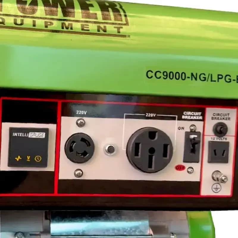 موتور برق 8.5 کیلووات تک فاز استارتی گازسوز گرین پاور مدل cc9000-NG/LPG - تصویر 4