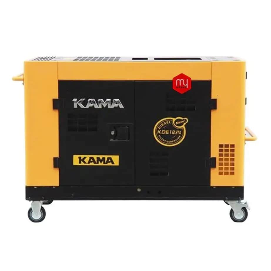 موتور برق دیزلی 12 کیلووات تکفاز سایلنت رادیاتور دار دو سیلندر کاما مدل KDE12STA - تصویر 1
