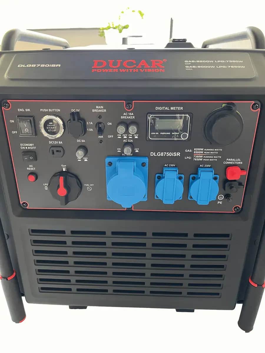 موتور برق  8.2 کیلوات تکفاز ریموت دار استارتی دوگانه سوز دوکار مدل DLG8750iSR - تصویر 1