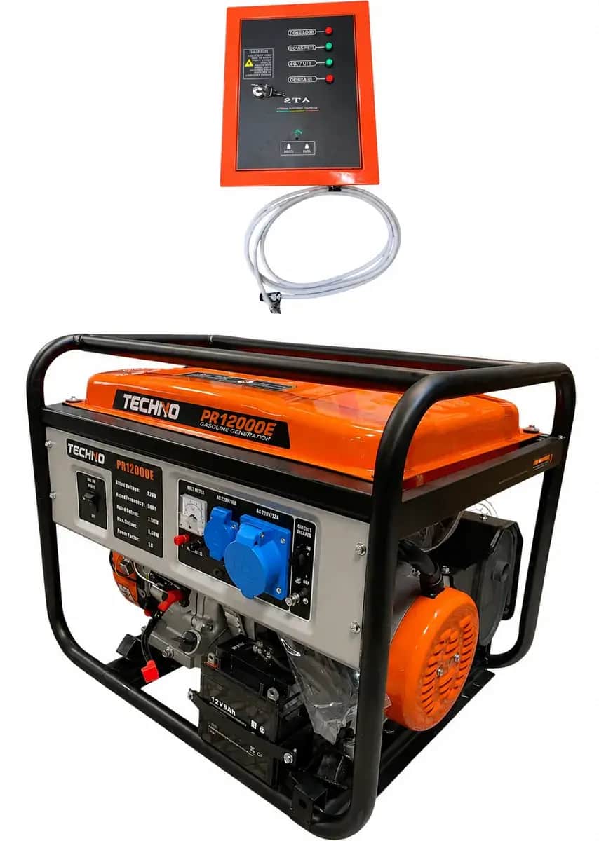 موتور برق ۸.۵ کیلووات ریموت استارت با تابلو بیرونی تکنو مدل RP12000E-ATS - تصویر 1