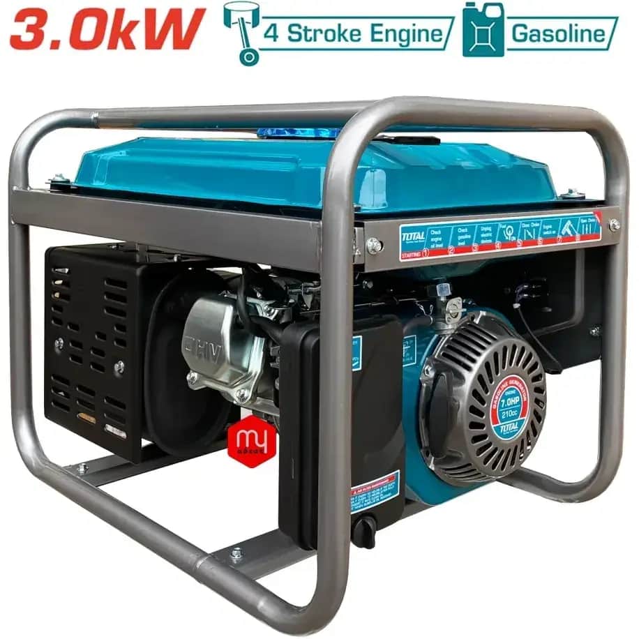 موتور برق ۳ کیلو وات بنزینی هندلی توتال مدل TP130005 - تصویر 3