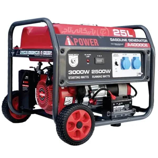 موتور برق 3 کیلووات بنزینی تک فاز استارتی AiPOWER مدل A4000CE - تصویر 1