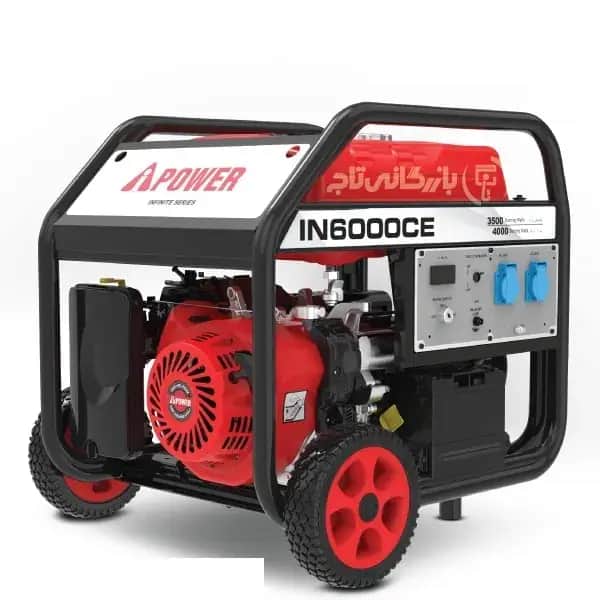 موتور برق 3.8 کیلووات بنزینی تک فاز استارتی AiPOWER مدل IN6000CE - تصویر 1