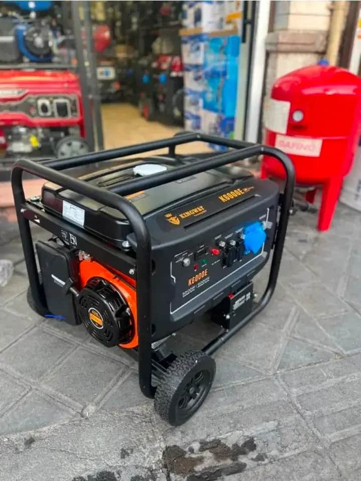 موتوربرق 6 کیلووات بنزینی سه فاز استارتی کینگ وی مدل K6000E-T - تصویر 1