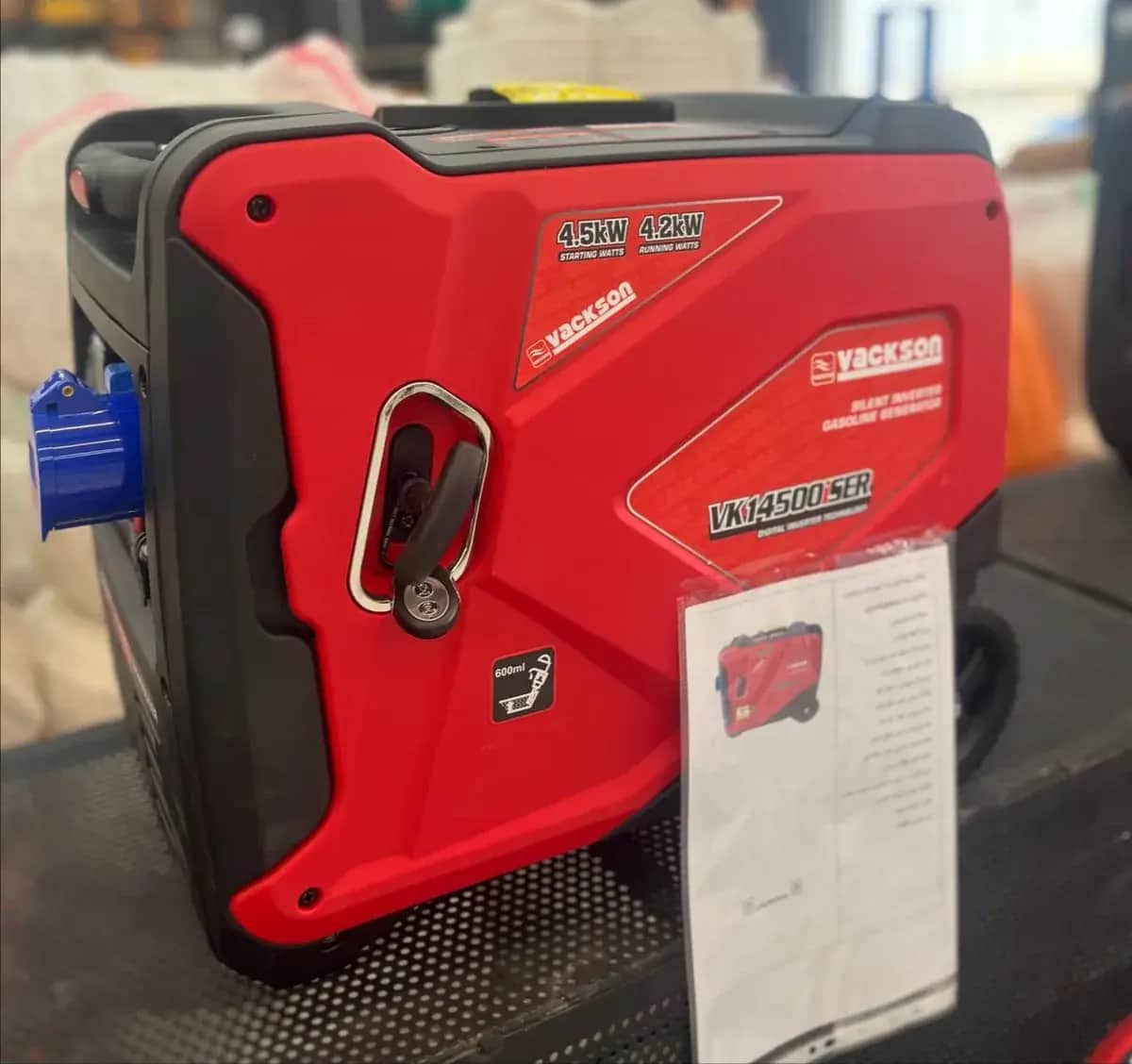 موتور برق  ۴.۵ کیلووات بنزینی سایلنت تک فاز ریموت استارت واکسون مدل VK14500ISER - تصویر 1
