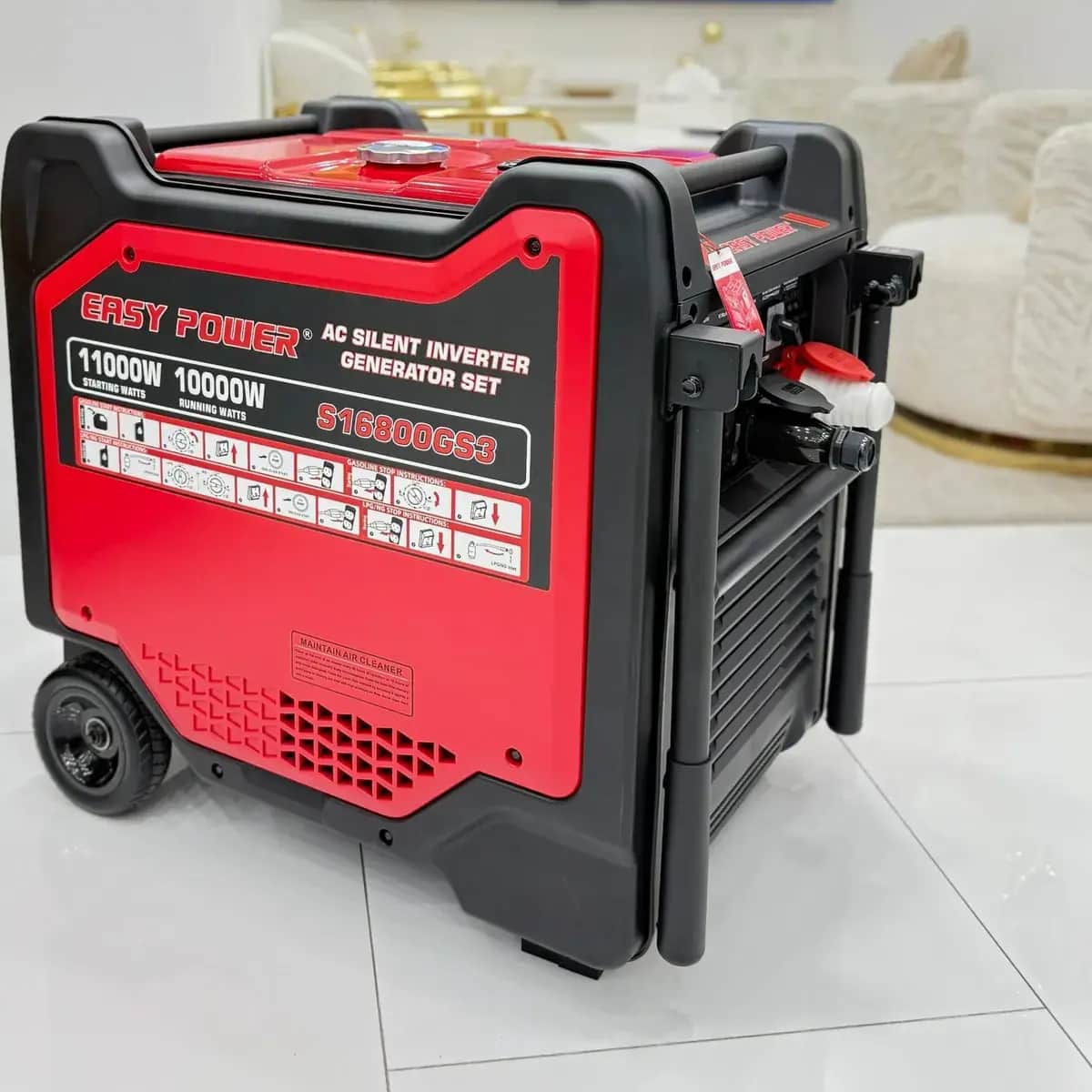 موتور برق 11 کیلووات  سه گانه سایلنت سه فاز ریموت استارت اینورتری ایزی پاور مدل S16800GS3 - تصویر 2