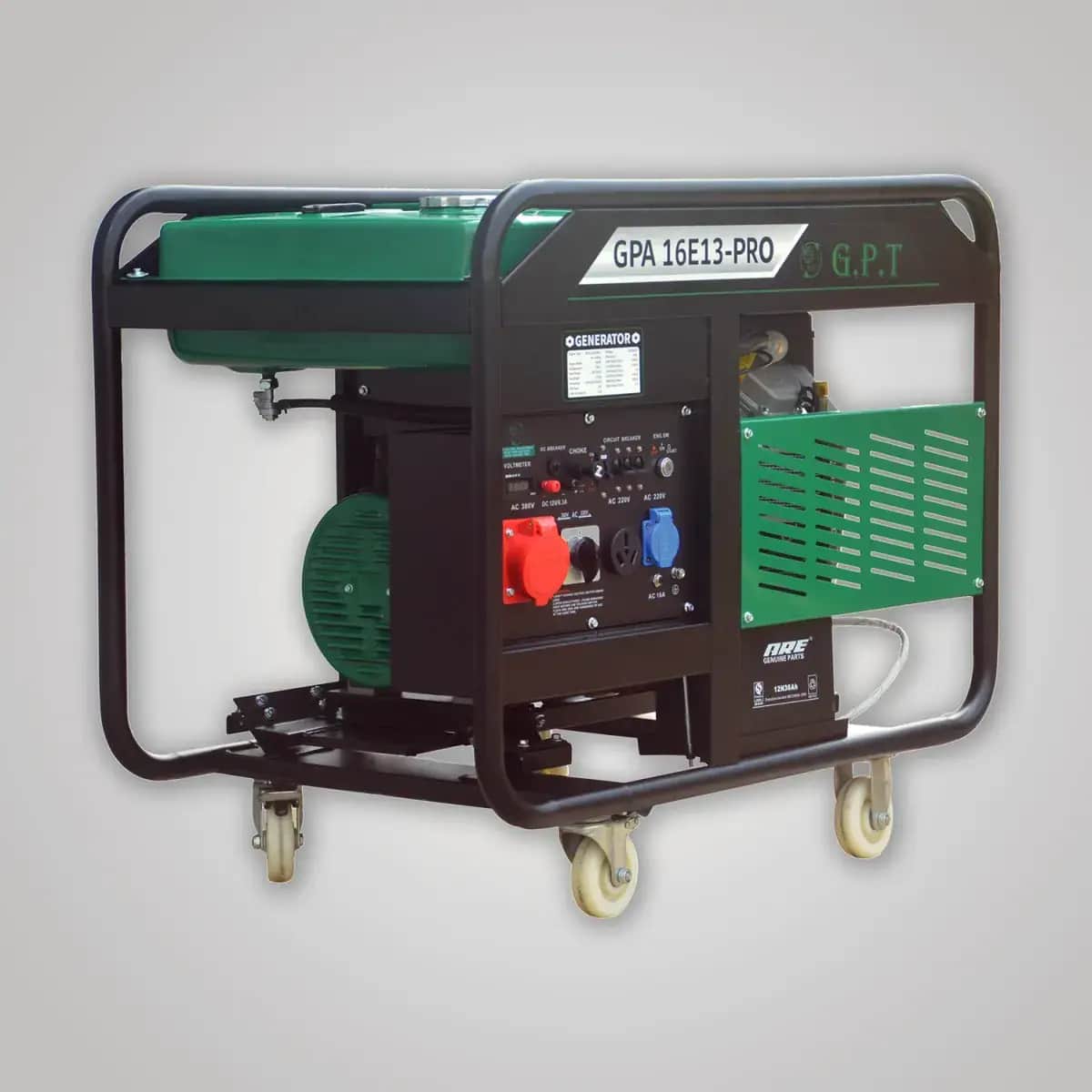 موتور برق 13 کیلووات بنزینی سه فاز استارتی GPT مدل GPA-16E13-PRO - تصویر 1