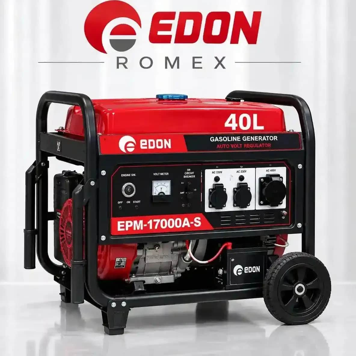 موتور برق 15 کیلووات بنزینی تک فاز ریموت استارت ادون مدل EPM-17000A-S - تصویر 1