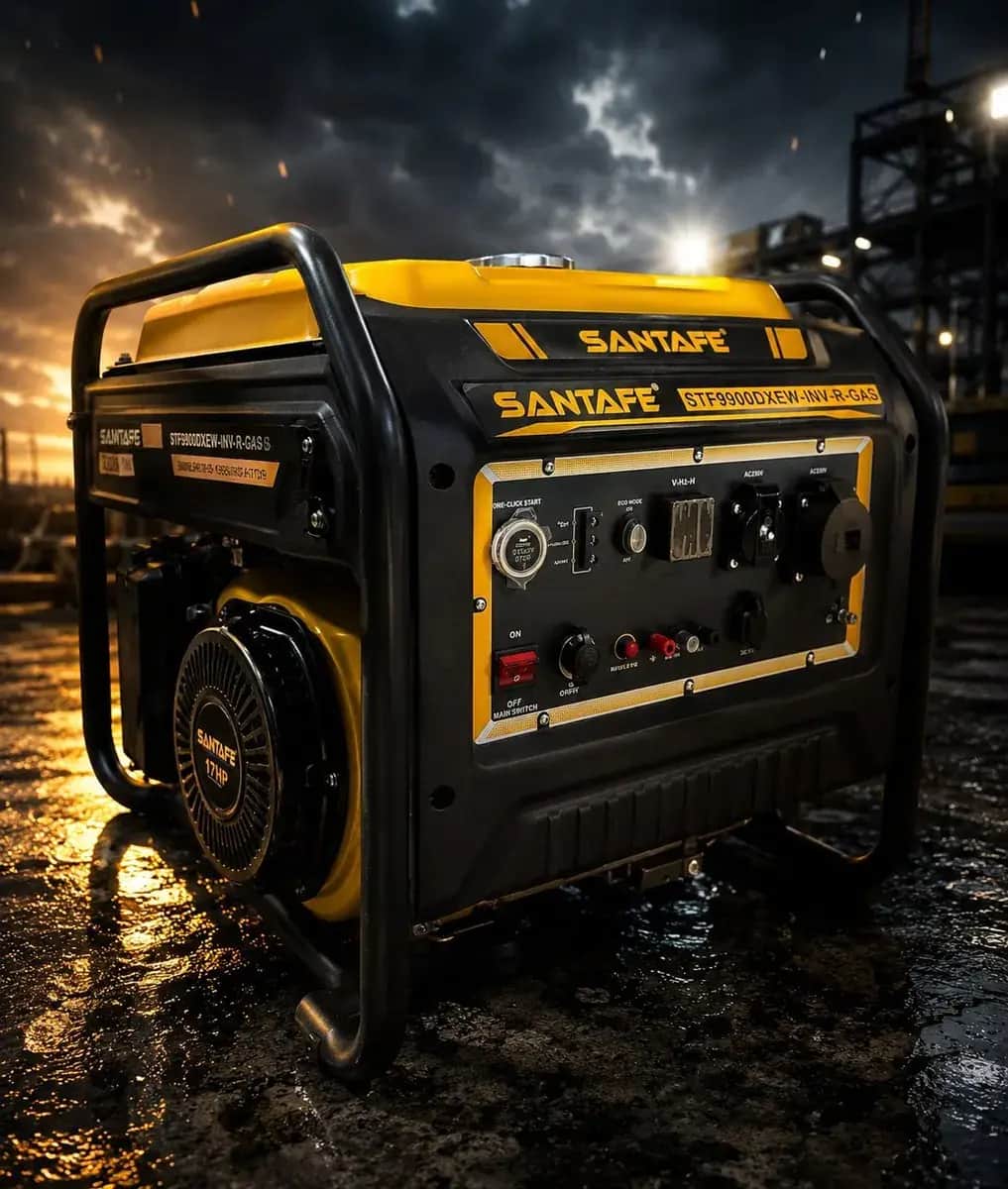 موتور برق 9 کیلووات بنزینی سایلنت تک فاز ریموت استارت اینورتر سانتافه مدل STF9900DXEW-INV-R-GAS - تصویر 1