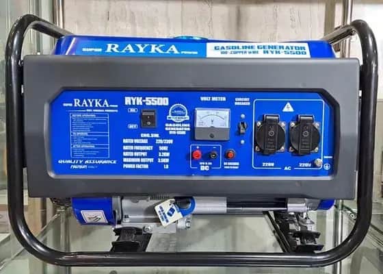 موتور برق ۳ کیلووات بنزینی تک فاز هندلی رایکا مدل RYK5500 - تصویر 1