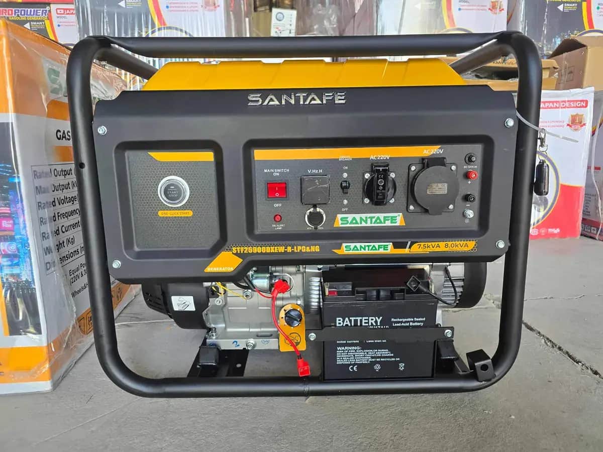 موتوربرق 9 کیلووات سه گانه سوز تکفاز ریموت استارت سانتافه مدل STF-25900-LPG.NG - تصویر 1