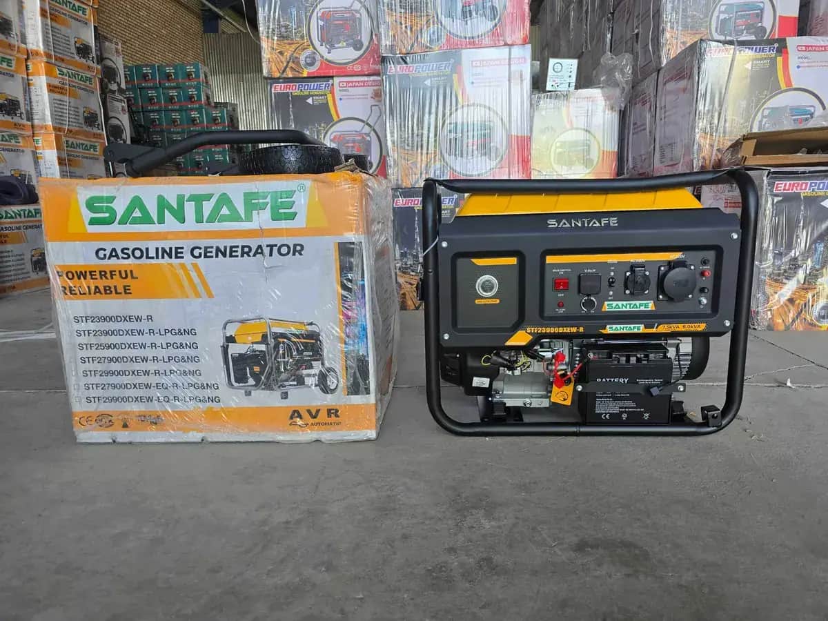 موتوربرق 8 کیلووات سه گانه سوز تکفاز استارتی سانتافه مدل STF-23900-LPG.NG - تصویر 1