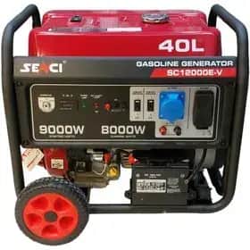 موتور برق 9 کیلووات بنزینی تک فاز استارتی سنسی مدل SC12000E-V