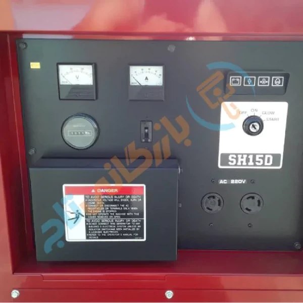 موتور برق 12 کیلووات دیزلی تک فاز استارتی المکس مدل SH15D - تصویر 3