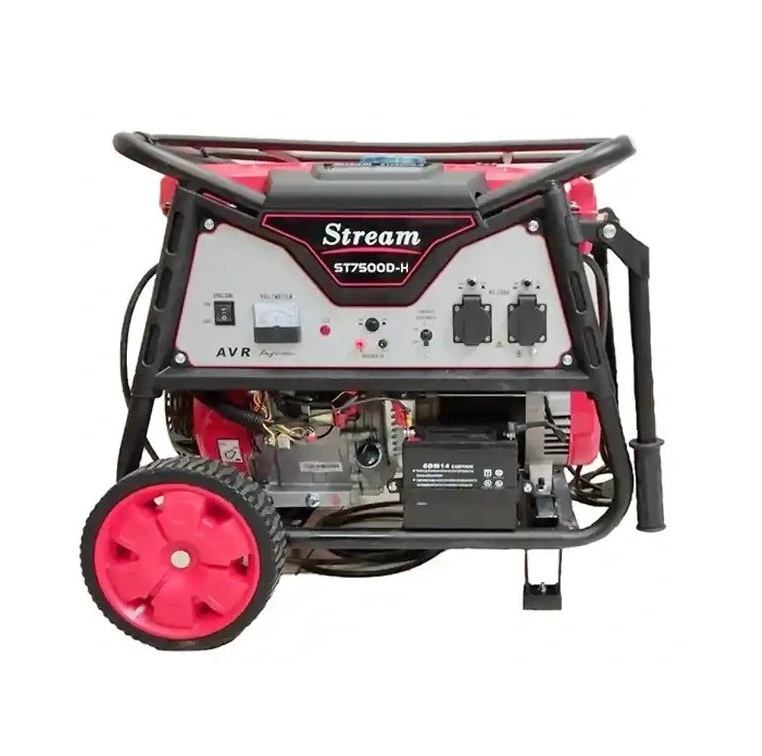 موتور برق 6.5 کیلووات بنزینی استارتی چرخدار استریم مدل ST7500D-H