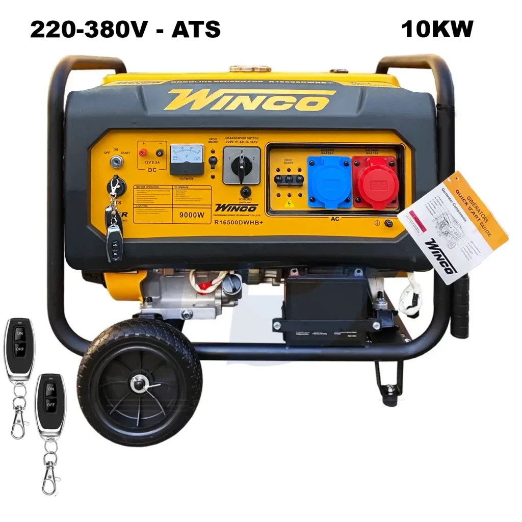موتور برق ۱۰ کیلووات تکفاز سه فاز ریموت استارت وینکو مدل R16500DWHB