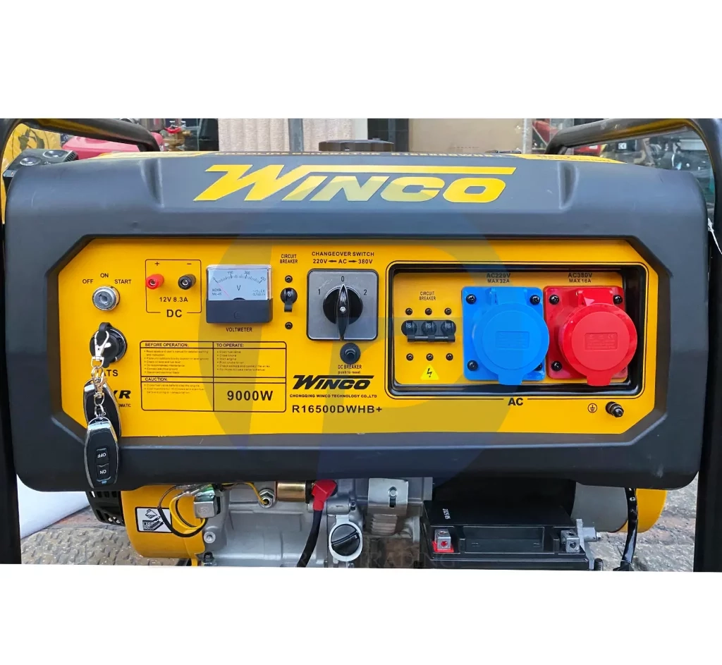 موتور برق ۱۰ کیلووات تکفاز سه فاز ریموت استارت وینکو مدل R16500DWHB - Image 3