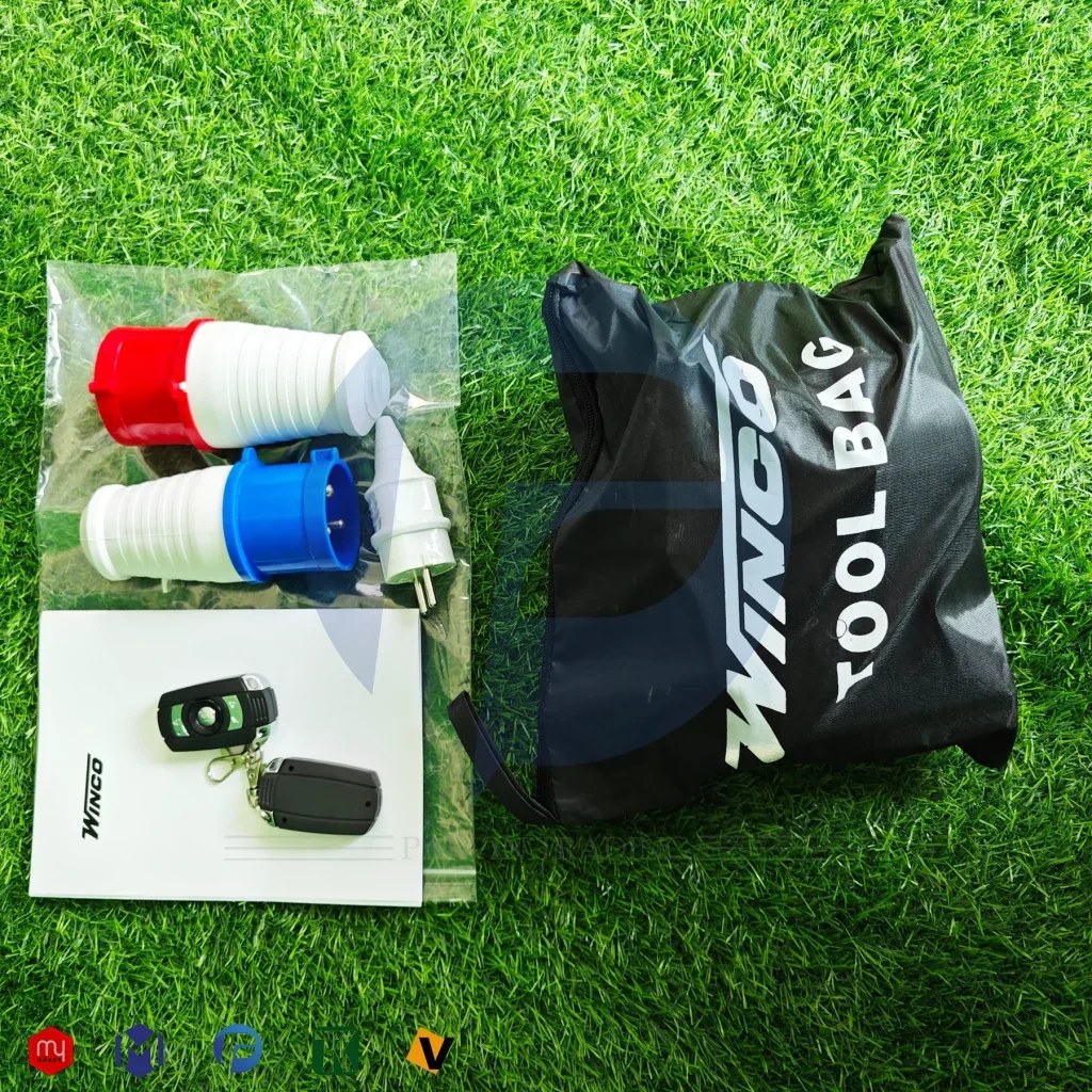 موتور برق ۲۲ کاوا تک فاز و سه فاز ریموت دار استارتی دیزلی وینکو مدل KDE22000E - Image 4