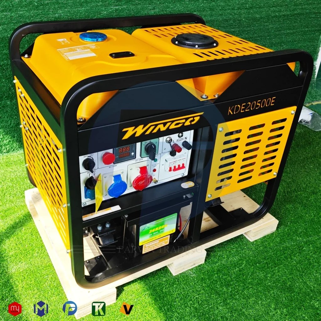 موتور برق ۲۰ کاوا سه فاز و تک فاز ریموت دار استارتی دیزلی وینکو مدل KDE20500E - Image 5