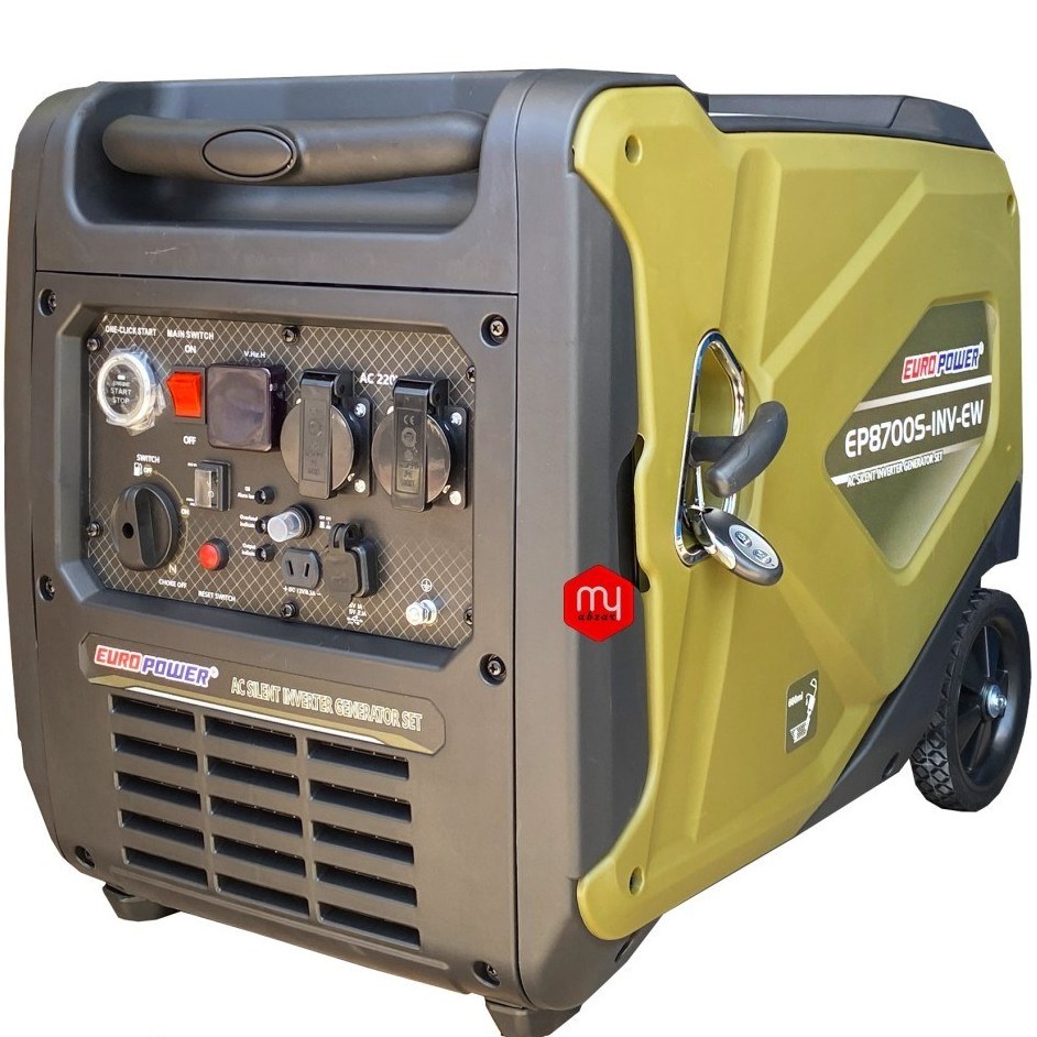 موتور برق 5 کیلووات سایلنت اینورتر دار تک فاز دستی یورو پاور مدل EP8700S INV EW