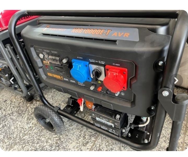 موتور برق 8.5 کیلووات تک فاز و سه فاز بنزینی استارتی کینگ وی KGG10000E-T - Image 4