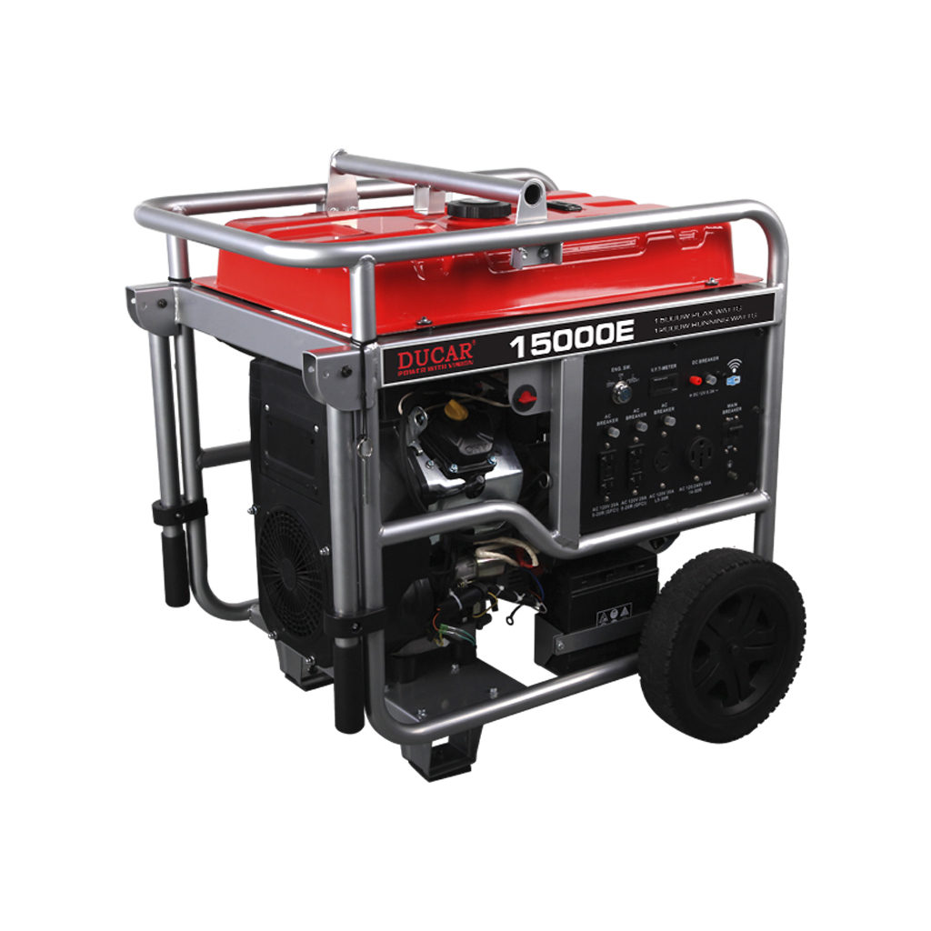 موتور برق 12 کیلوات سه فاز دو سیلندر استارتی دوکار مدل DGLG15000E