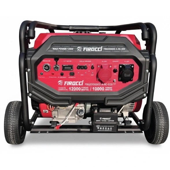 موتور برق 12 کیلووات بنزینی استارتی تک فاز فیروچی مدل FIROCCI FRG20000E2-A-RC