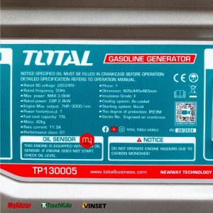 موتور برق ۳ کیلو وات بنزینی هندلی توتال مدل TP130005