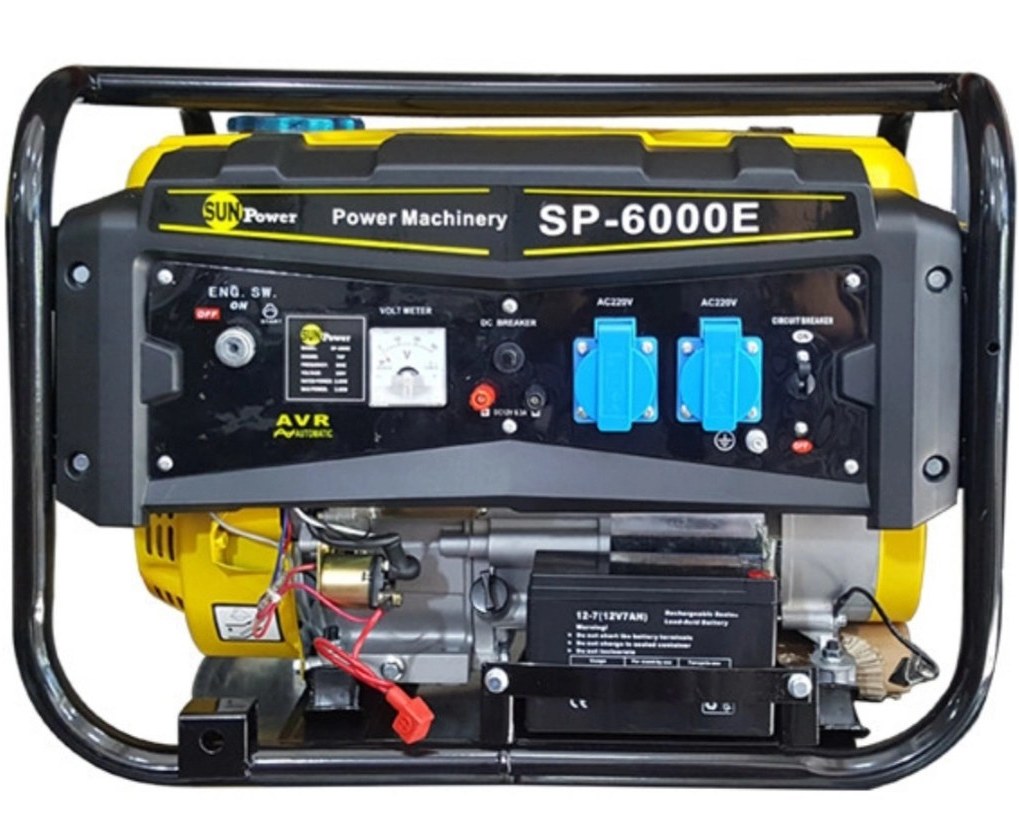 موتور برق ۲.۸ کیلووات بنزینی تک فاز سان پاور مدل SP6000E