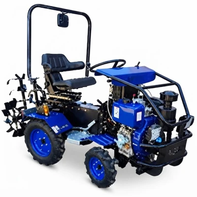 تیلر کولتیواتور ۱۲ اسب بخار با ۴ چرخ چراغدار آگرو مدل AG001_4WD13_H
