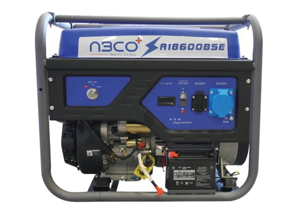 موتور برق بنزینی 10 کیلووات بنزینی تک فاز استارتی آبکو مدل A18600BSE-ATS (به همراه تابلو ATS)