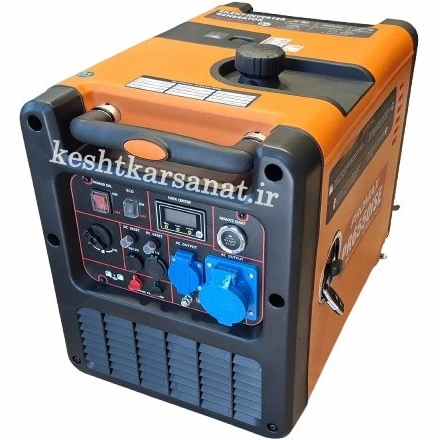موتوربرق 5.5 کیلوات بنزینی سایلنت تک فاز ریموت استارت پرومکس مدل PR6550iSE