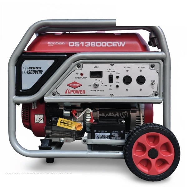 موتور برق 8 کیلووات بنزینی تک فاز استارتی AiPOWER مدل DS13800CEW
