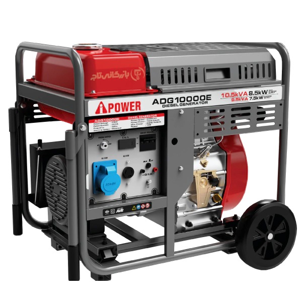 موتور برق 8.5 کیلووات دیزلی سایلنت تک فاز استارتی AiPOWER مدل ADG10000E