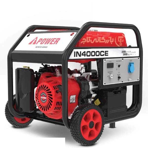 موتور برق 2.8 کیلووات بنزینی تک فاز استارتی AiPOWER مدل IN4000CE