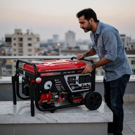 موتور برق ۳/۲ کیلو وات سه گانه سوز تک فاز ریموت استارت ایزی پاور مدل KM7500GSE2 - Image 3