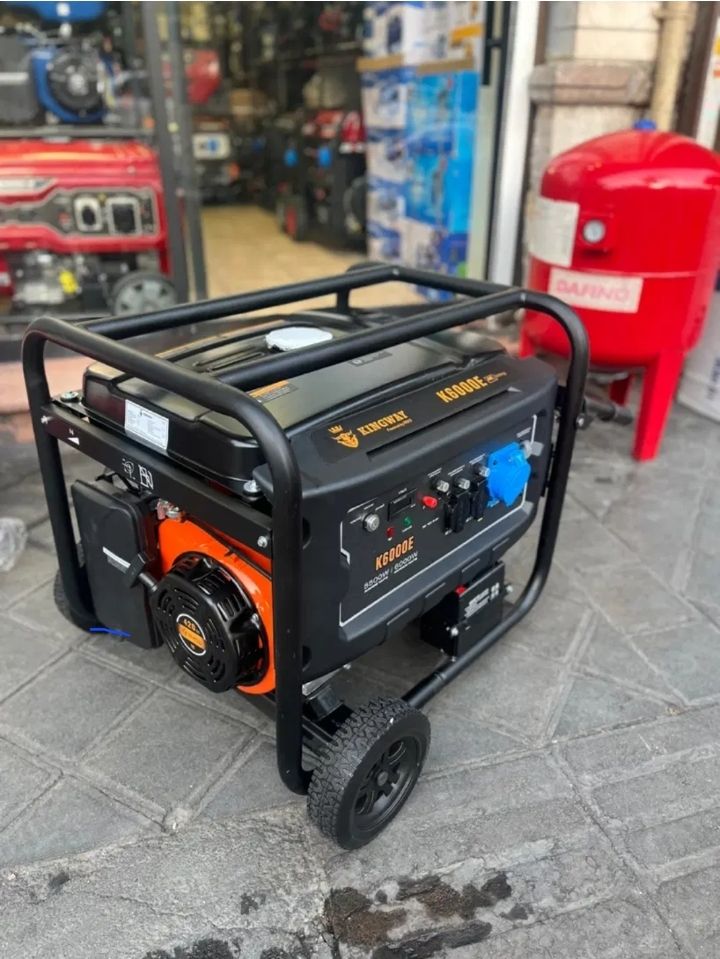 موتوربرق 6 کیلووات بنزینی سه فاز استارتی کینگ وی مدل K6000E-T